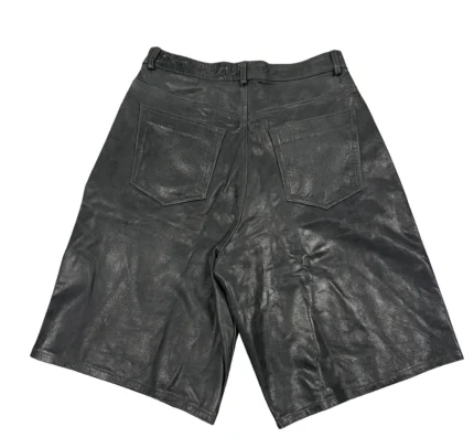 Gold+Vintage Gallery Raspberry Hills ‘Black’ Leather Shorts
